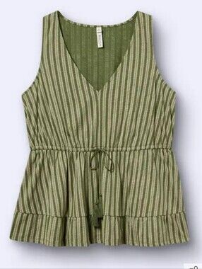 Belle Isle Cinched Waist Sleeveless Top